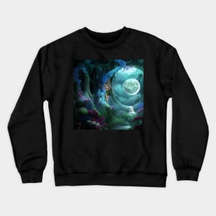 The magic of the fairy moon dancing in the moonlight Crewneck Sweatshirt